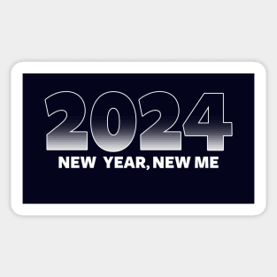 New Year, New Me 2024 New Year Resolution Slogan Meme Sticker